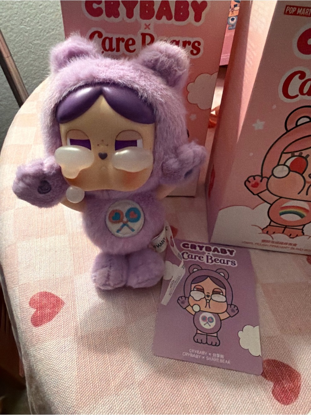Pop Mart Crybaby x Care Bears Lavender (Share Bear)